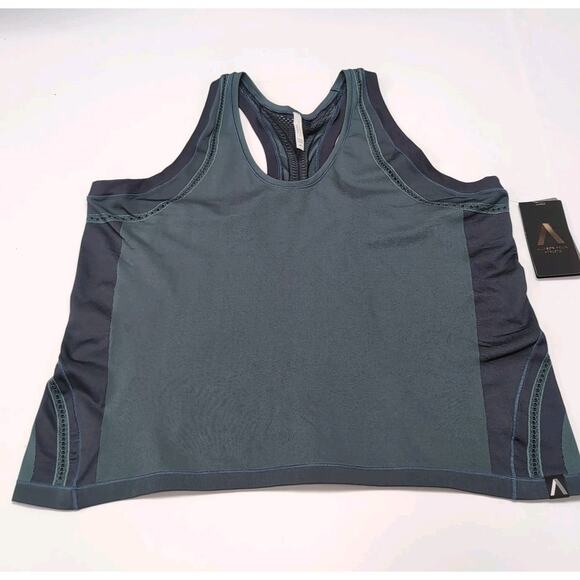 Athleta Allyson Felix Legend Shine Tank Plus Size 3X Teal Racerback NEW NWT - Picture 2 of 15